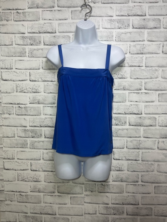 Nora Noh Tops - Vintage Nora Noah Royal Blue Silk Button Side Button Straps Top 4